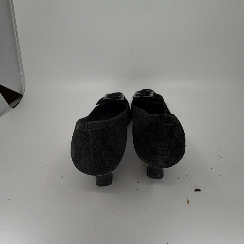 Jildor Vintage Buckle Black Suede 8.5N Pump - Picture 4 of 8
